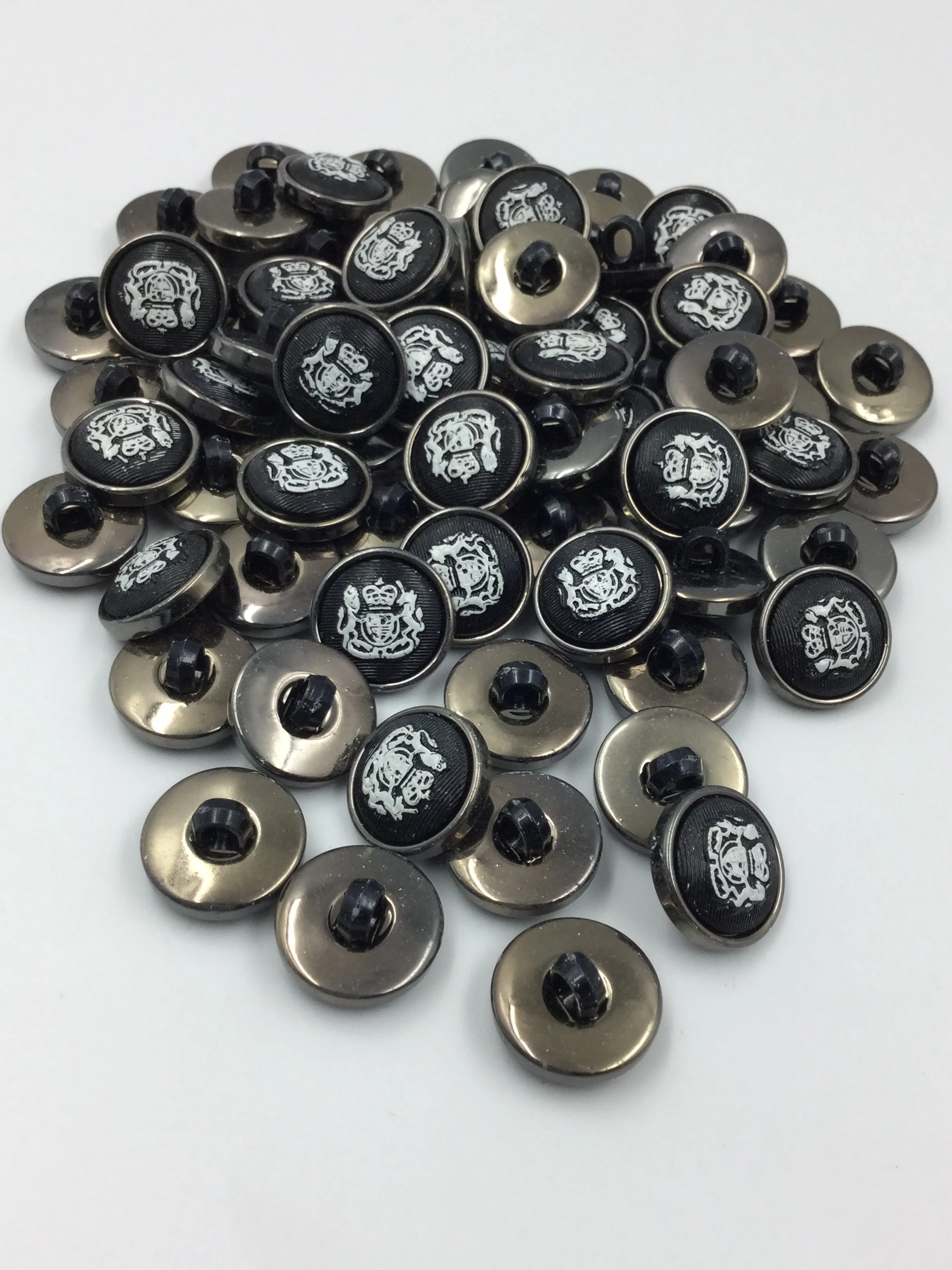 Black Circular Plastic Buttons