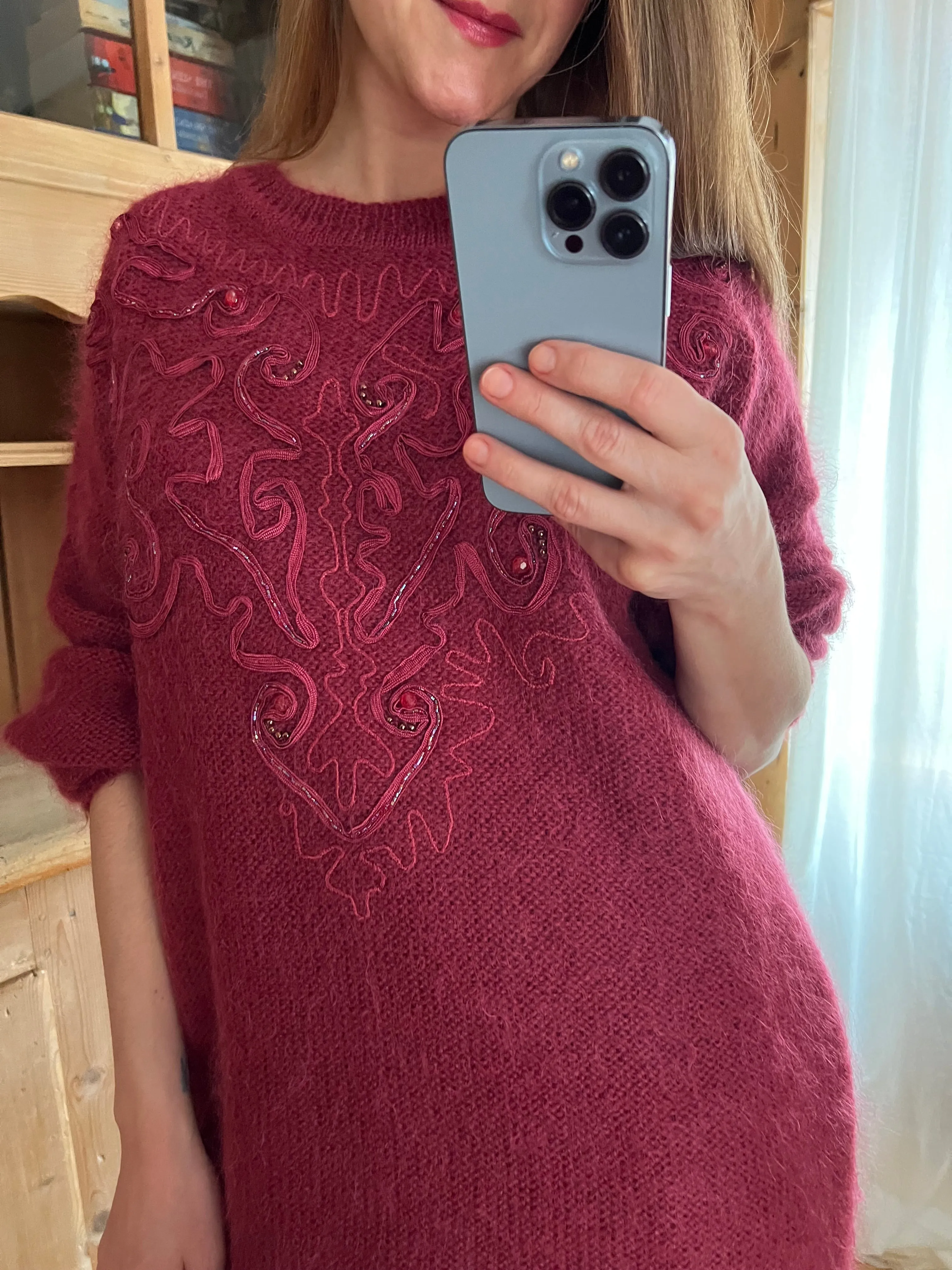 Burgundy Mohair Jumper