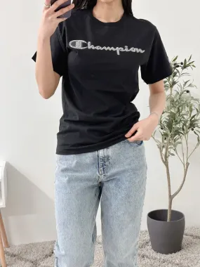Champion Classic Graphic T-shirt Bolted C Logo Black GT23H 5867CA 003