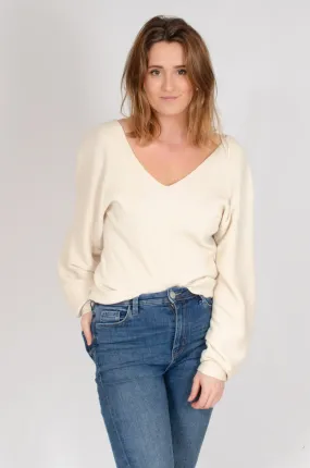 Cream Ribbed Jumper