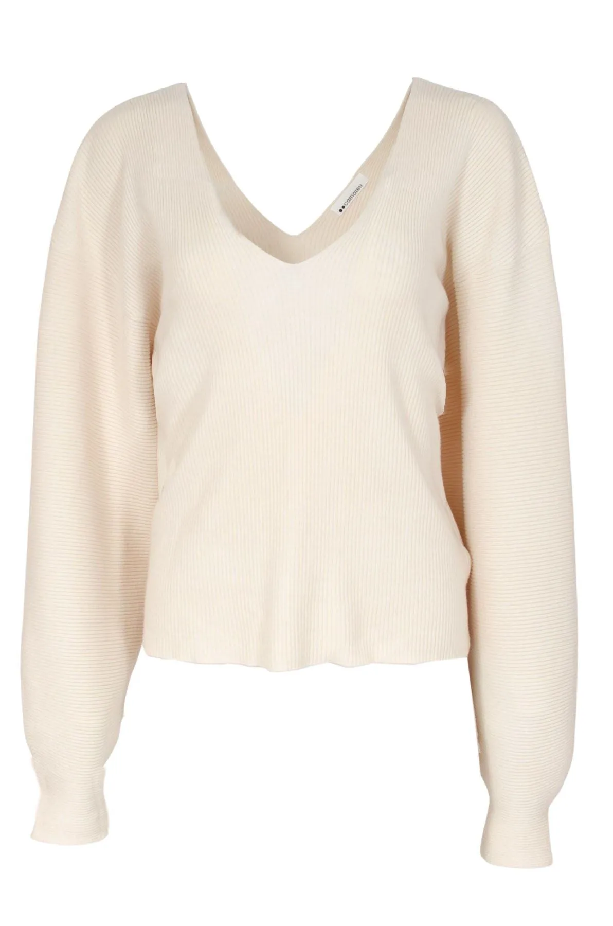 Cream Ribbed Jumper