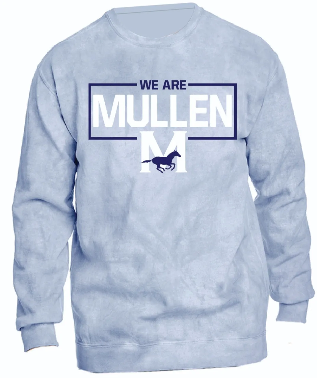 Crew Neck Sweatshirt in Marbled Ocean