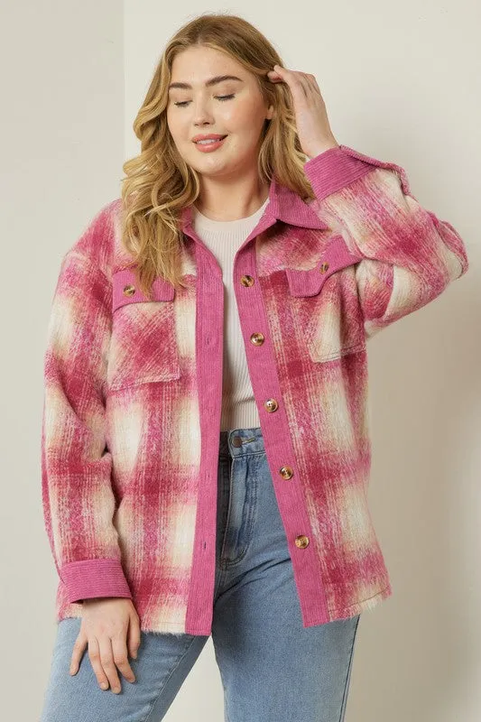 Curvy Girl Plaid Kelsey Shacket