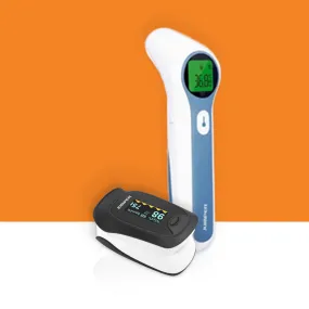 Fingertip Pulse Oximeter   Non-Contact Infrared Thermometer Bundle