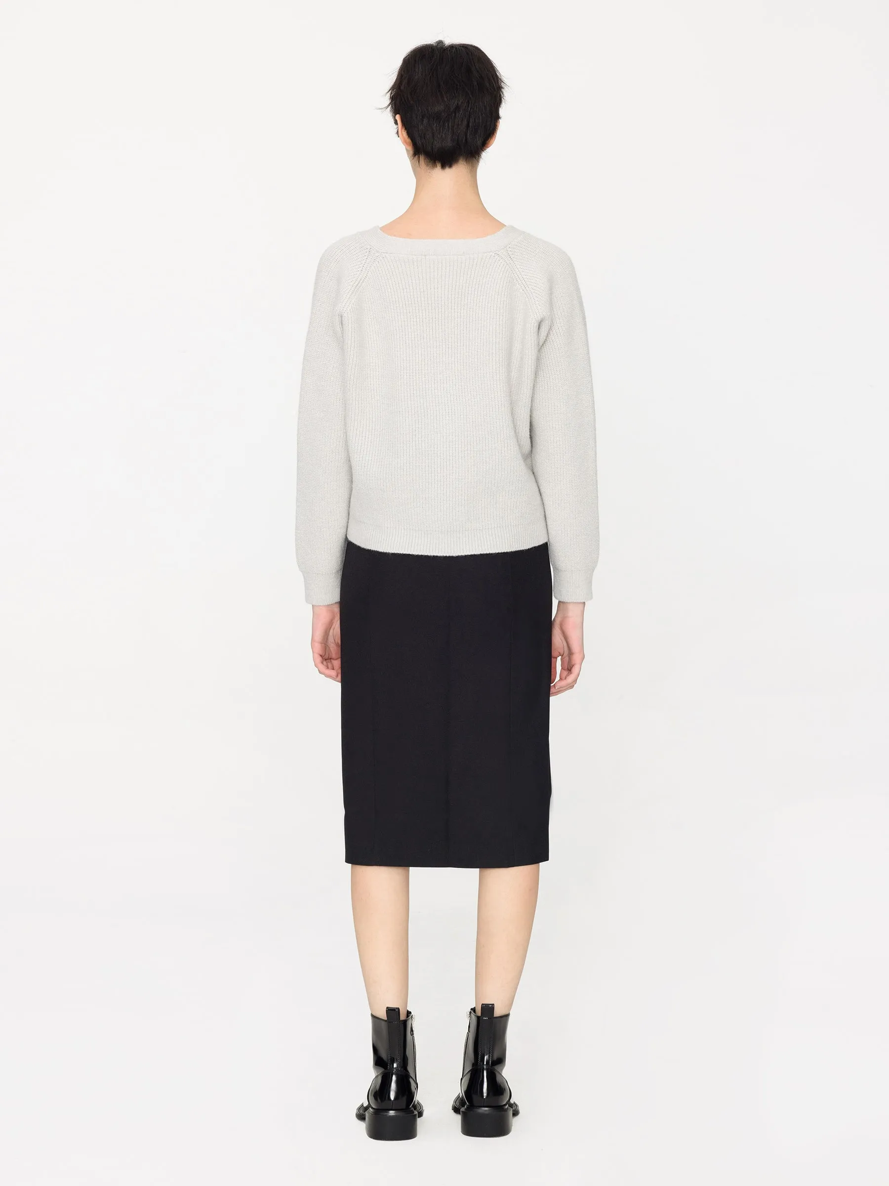 High Waisted Belted Pencil Skirt