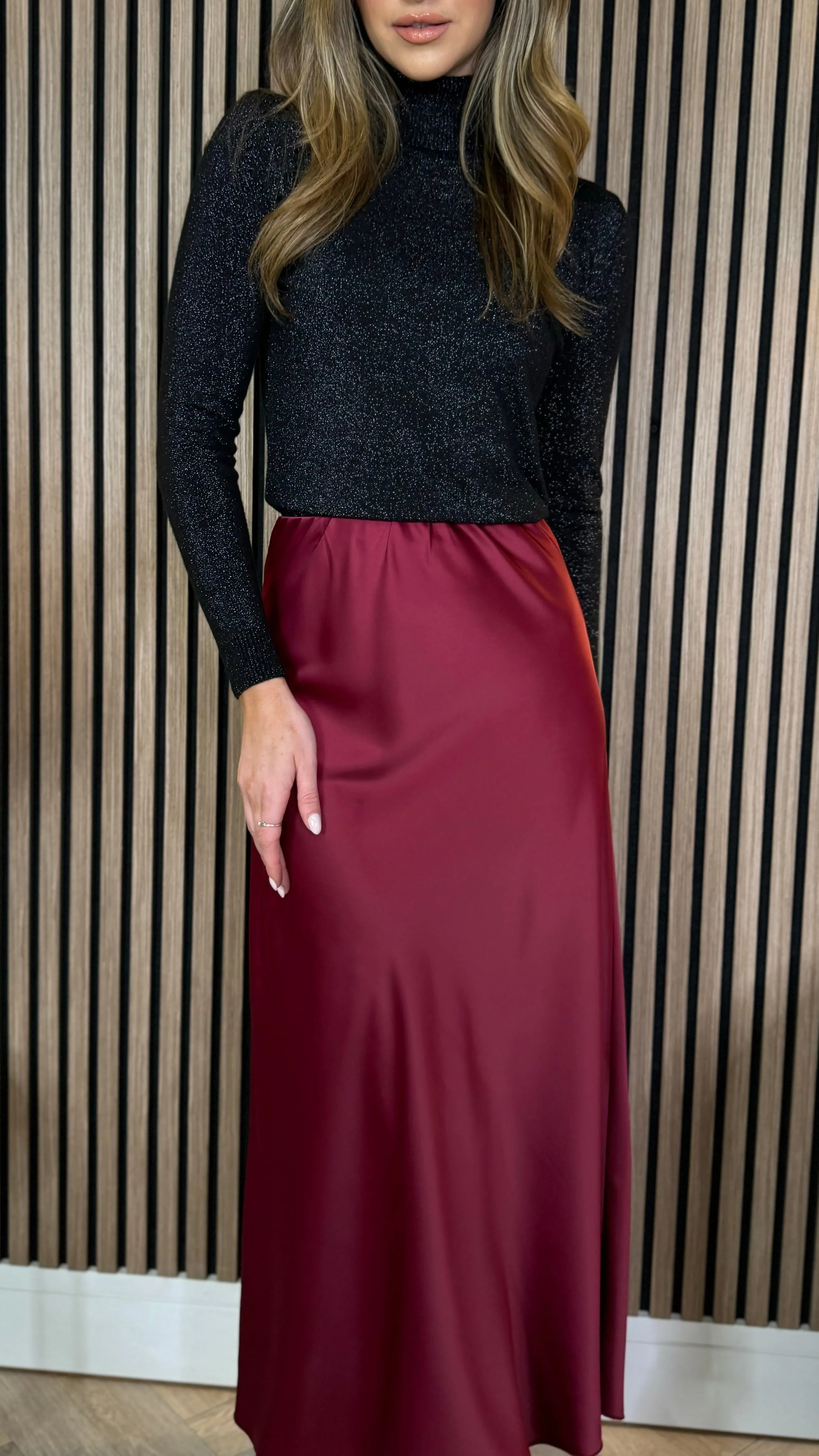Jenni Black Sparkly Polo Neck Jumper