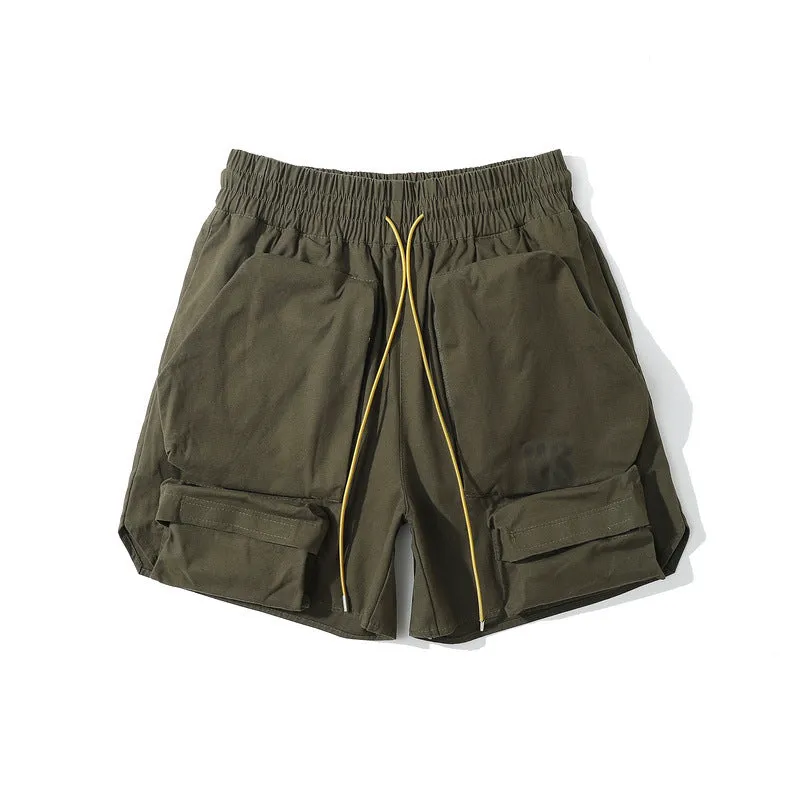 Man Fall Outfits Cargo Pants High Street Style Retro Functional Pocket Loose Leisure Workwear Shorts Men and Women
