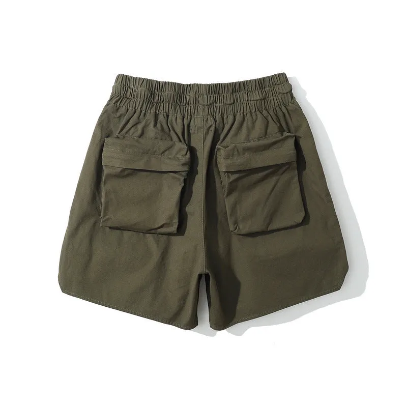 Man Fall Outfits Cargo Pants High Street Style Retro Functional Pocket Loose Leisure Workwear Shorts Men and Women