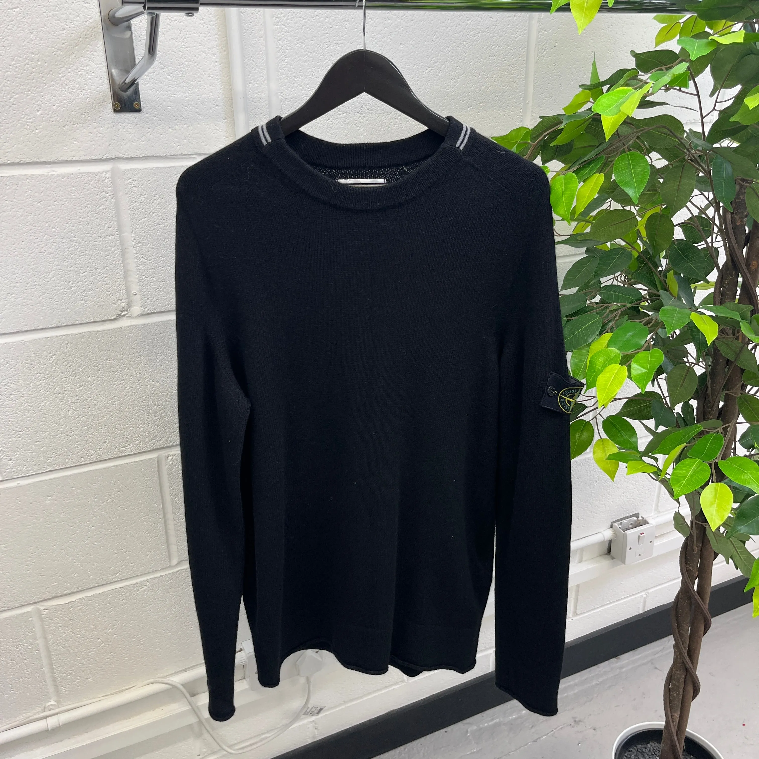 Men's Applique Logo Jumper Black Size L