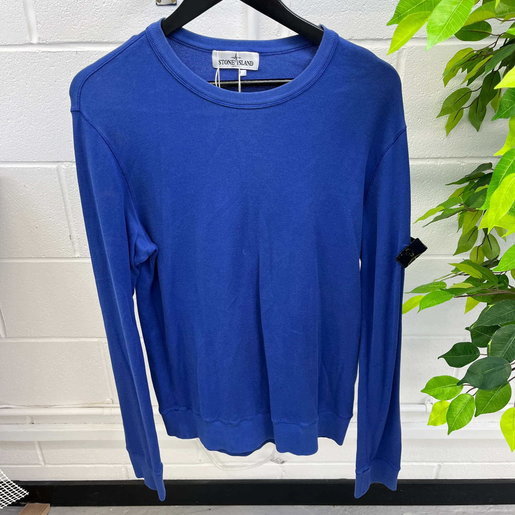 Men's Applique Logo Jumper Blue Size L