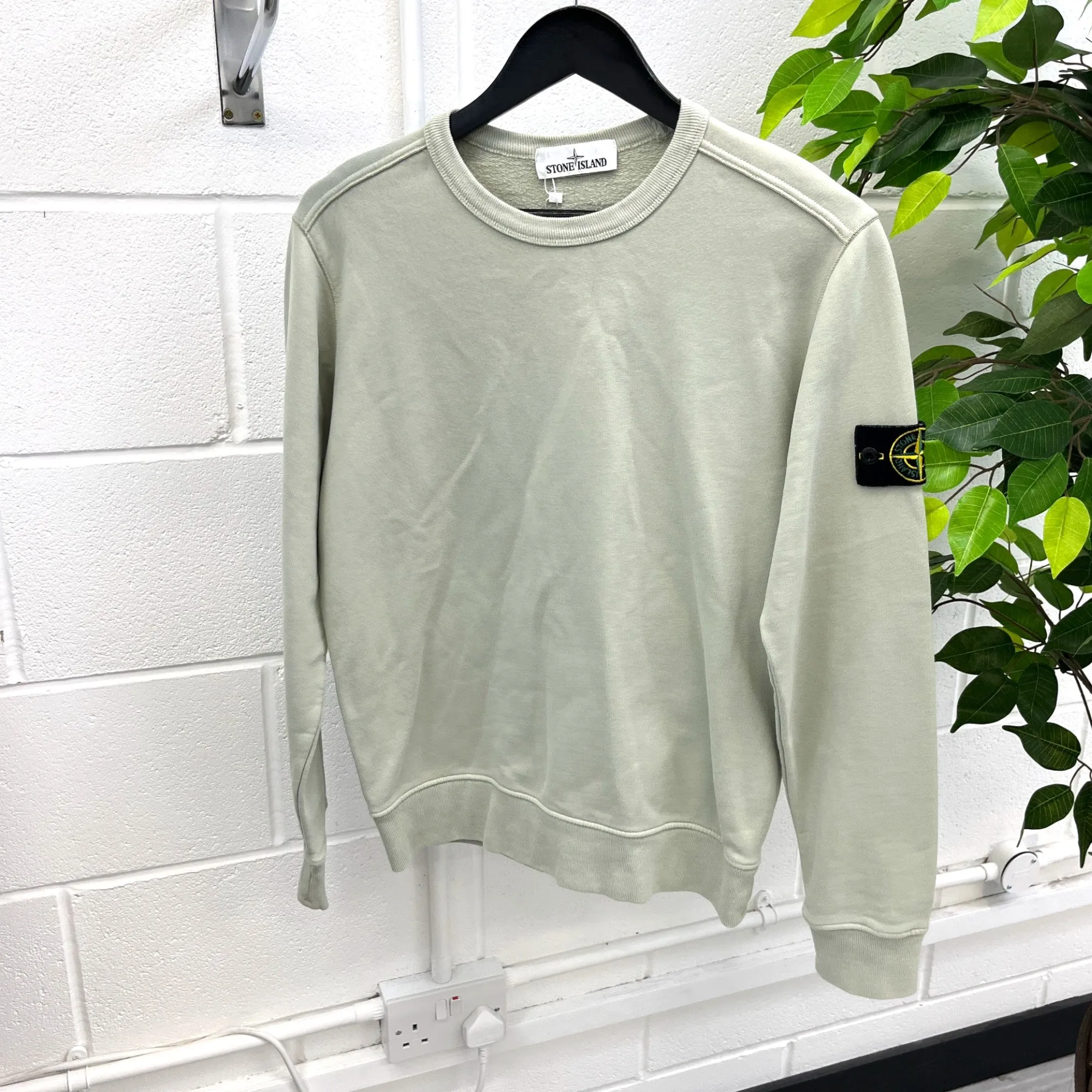 Men's Applique Logo Jumper Green Size S