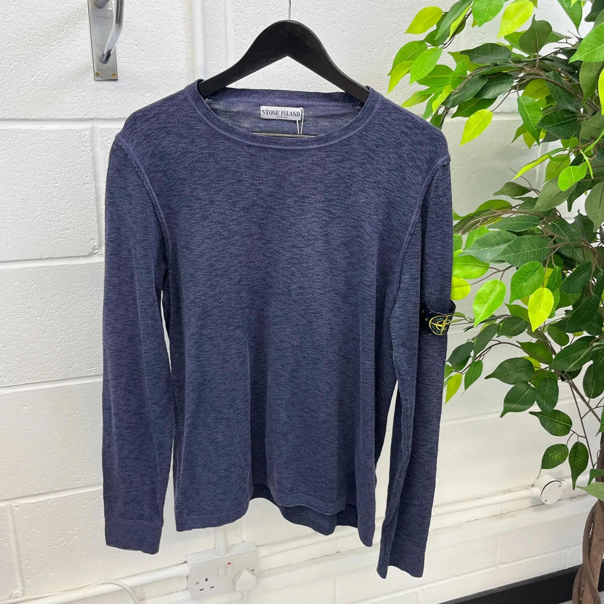 Men's Applique Logo Jumper Navy Size L