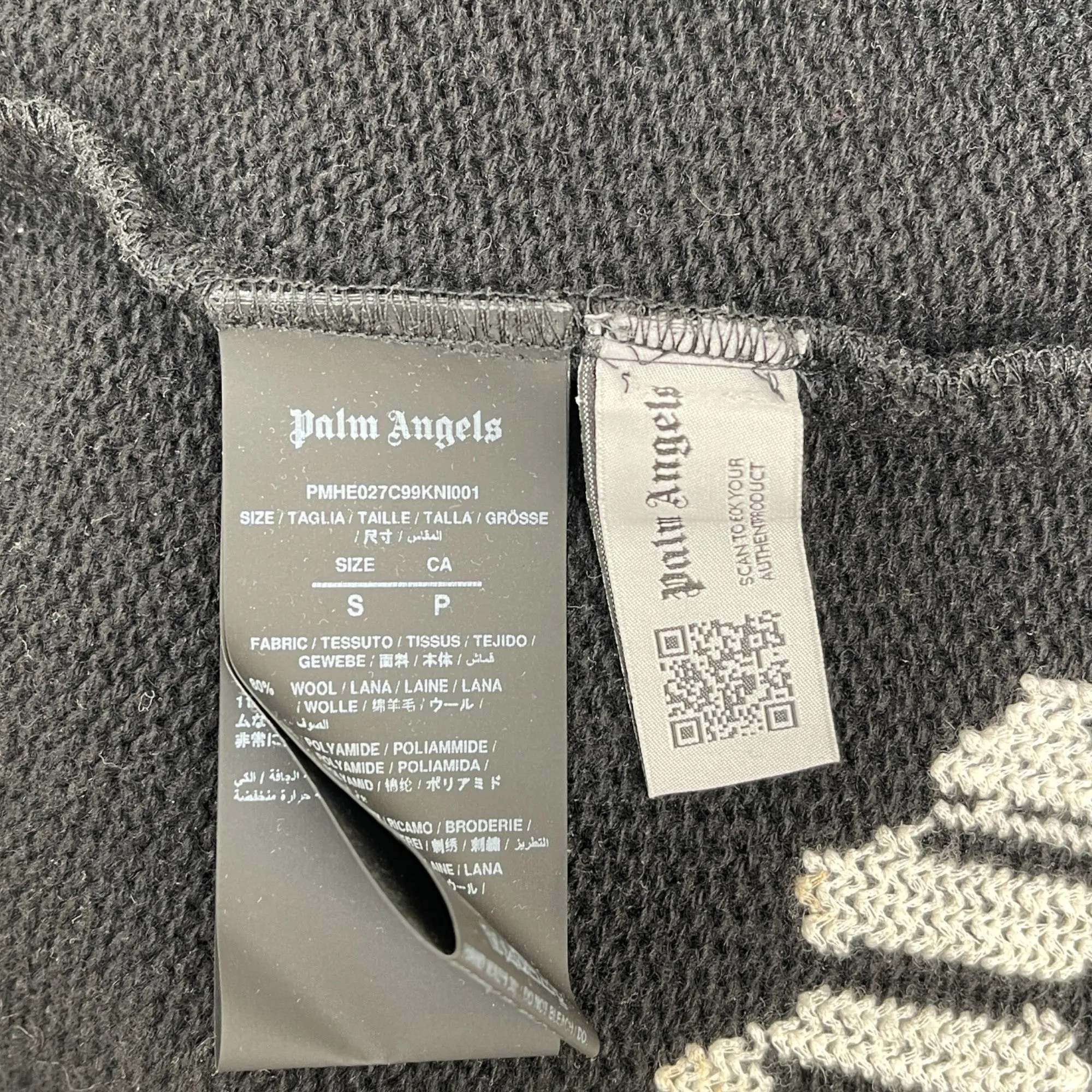 Men's Knit Logo Jumper Black Size S