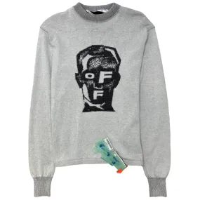 Men's Masked Face Logo Jumper Grey Size XS