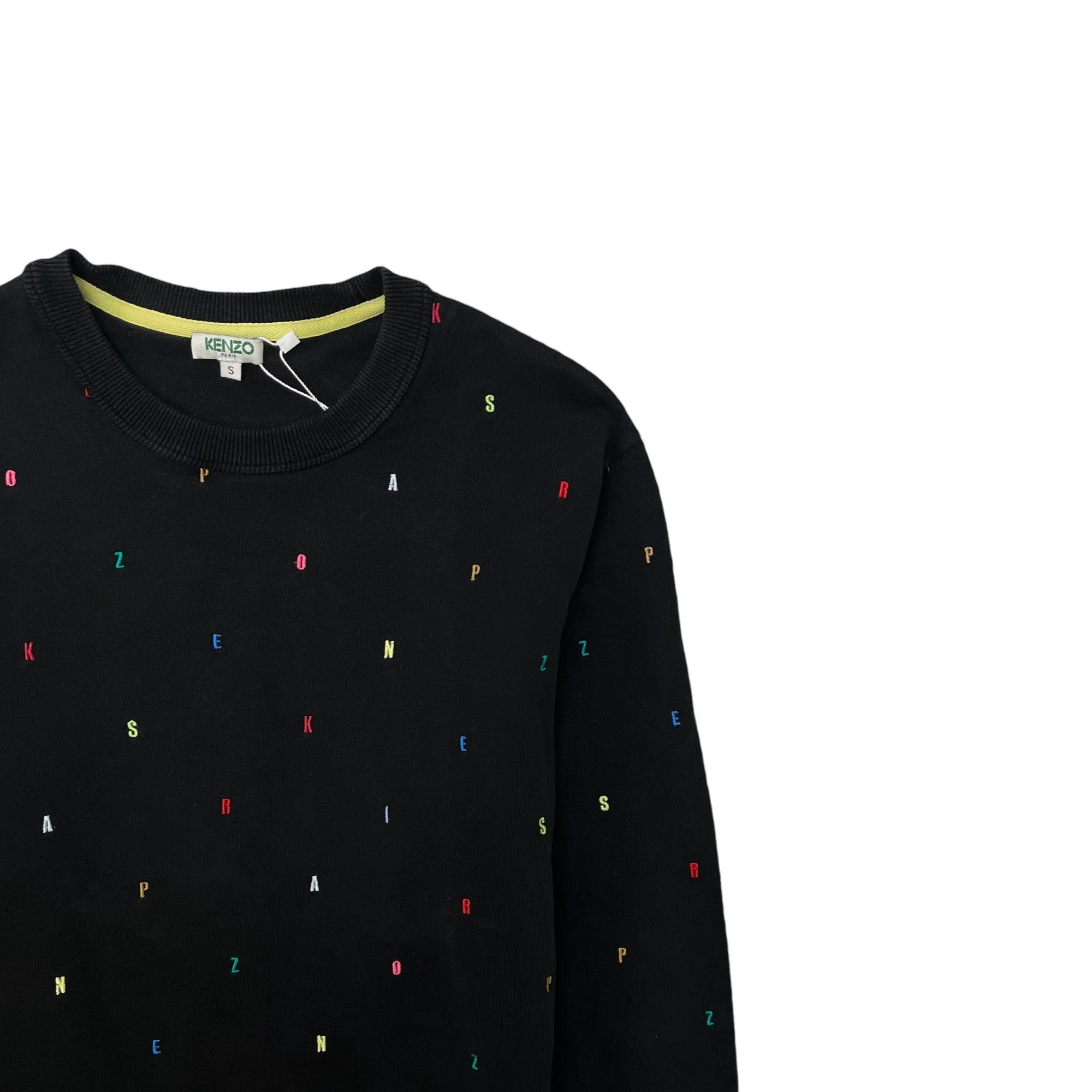 Men's Monogram Logo Jumper Black Size S
