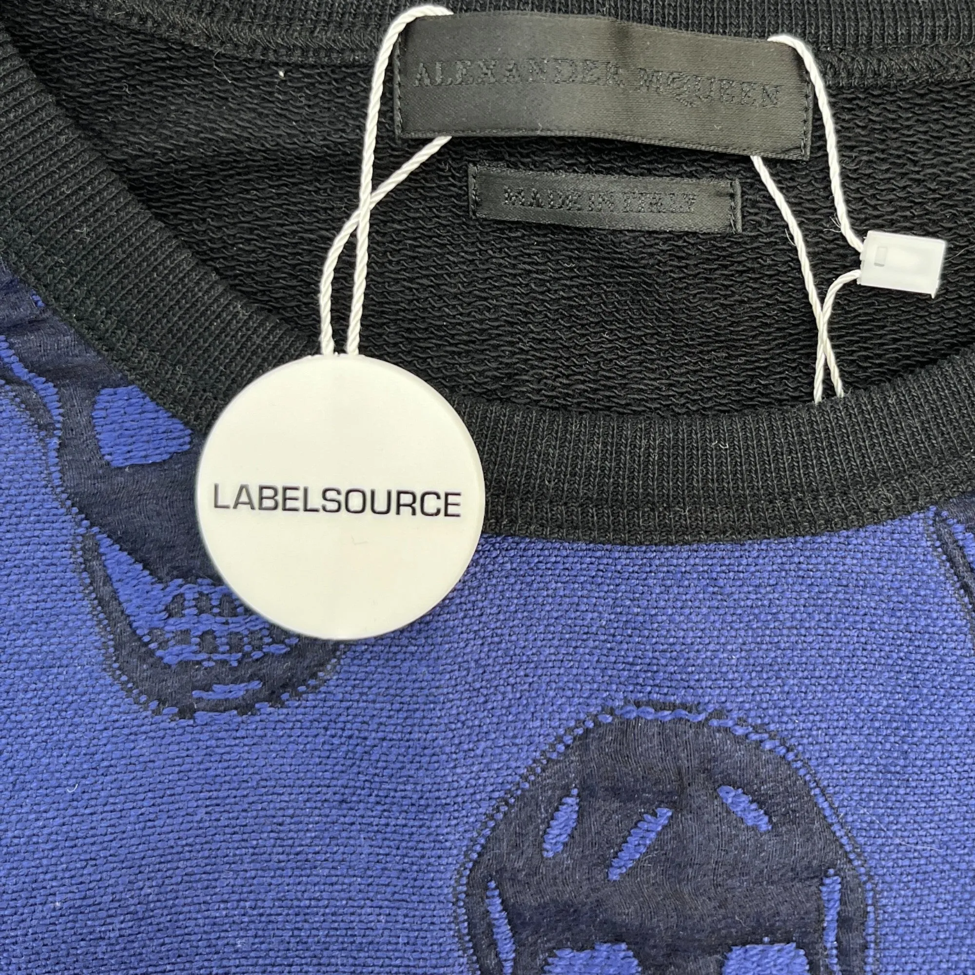 Men's Skull Monogram Jumper Black Size S