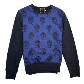Men's Skull Monogram Jumper Black Size S