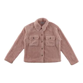 mySTYLE Women's Striped Plush Shacket