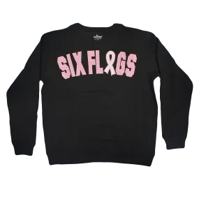 Pink Ribbon Crewneck - Black