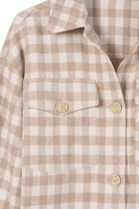 Plaid Checker Long Shacket