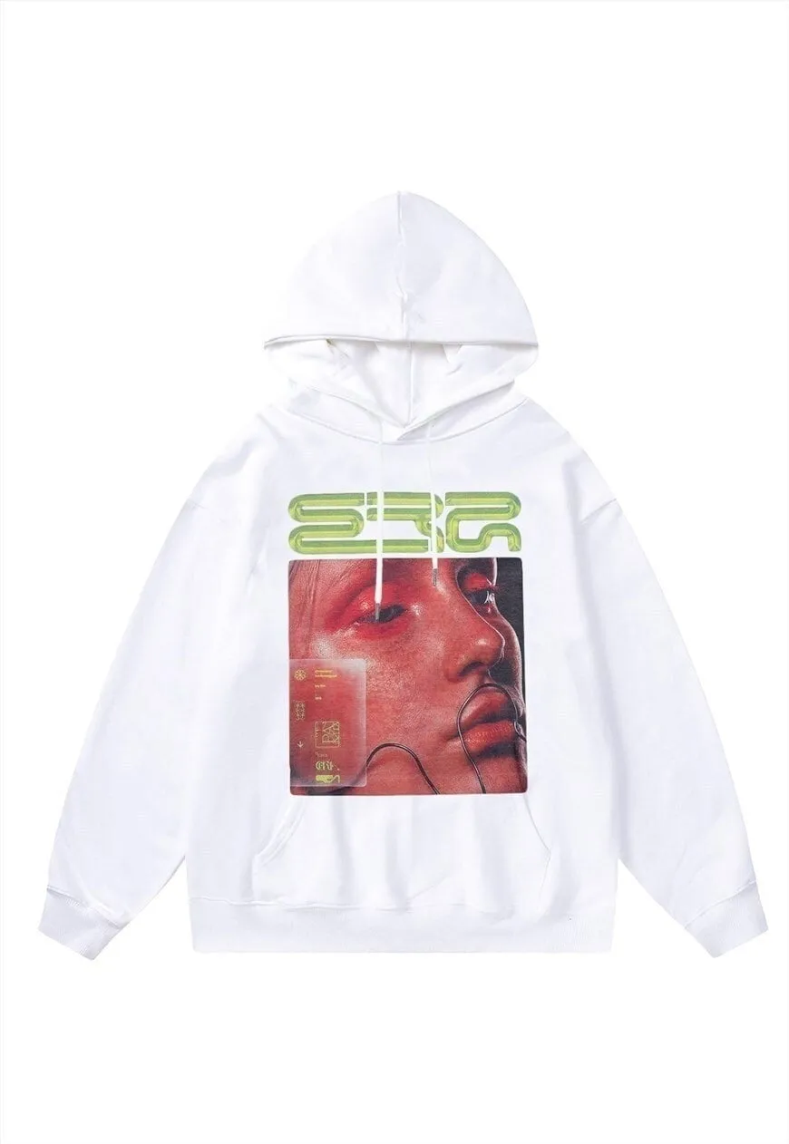 Raver hoodie cyber punk pullover premium futuristic jumper