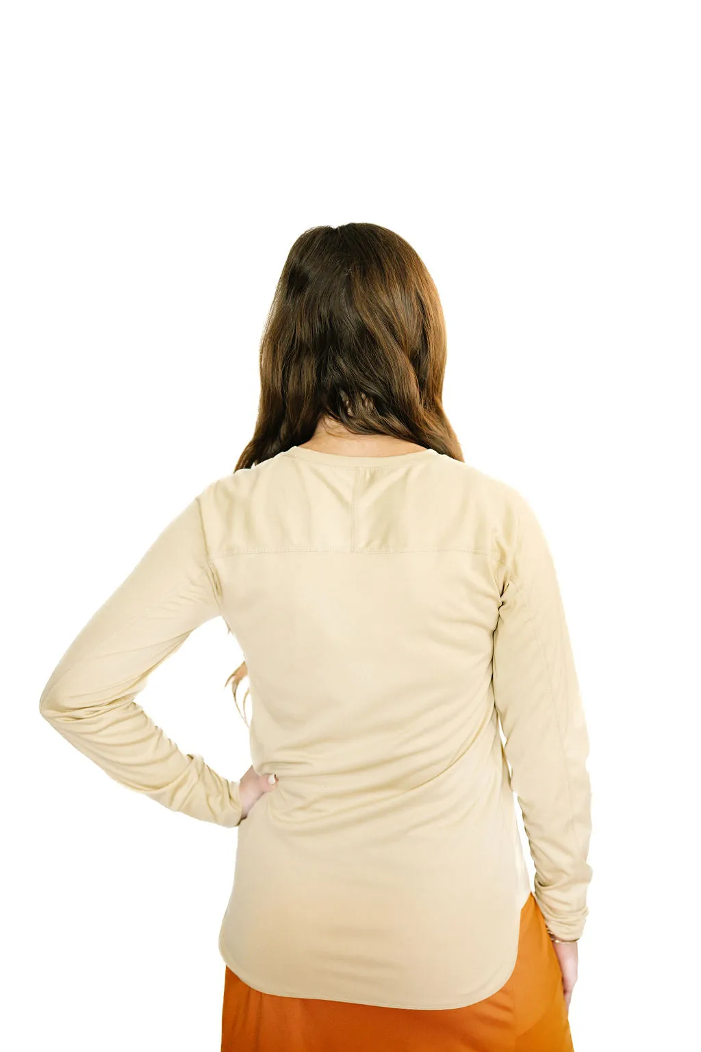 Relaxed Fit All Day Active Top- Pale Khaki