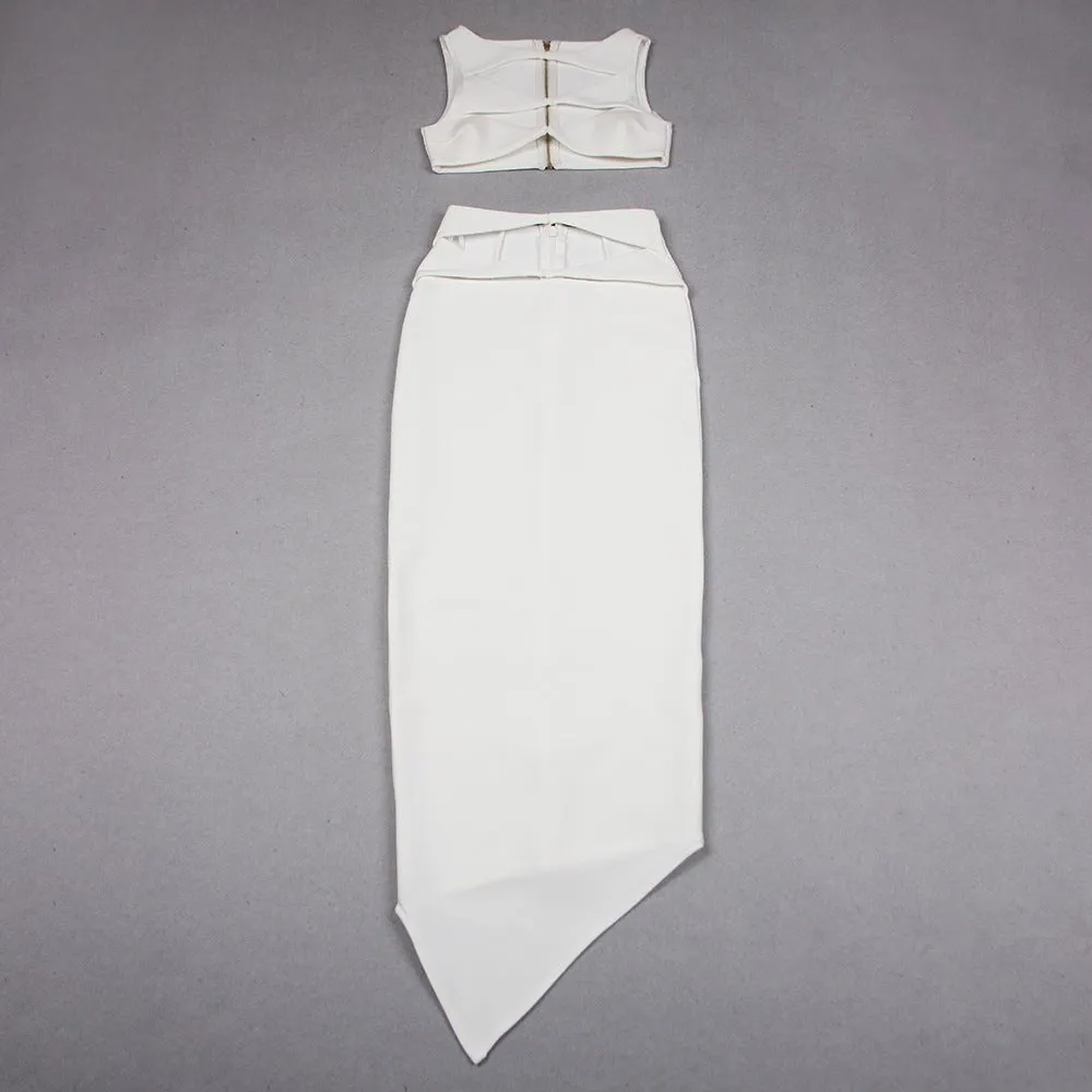 Sheath Cutout Maxi Dress - White