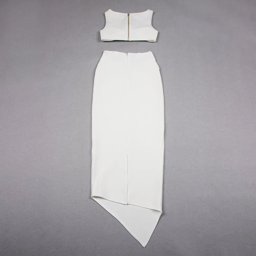Sheath Cutout Maxi Dress - White