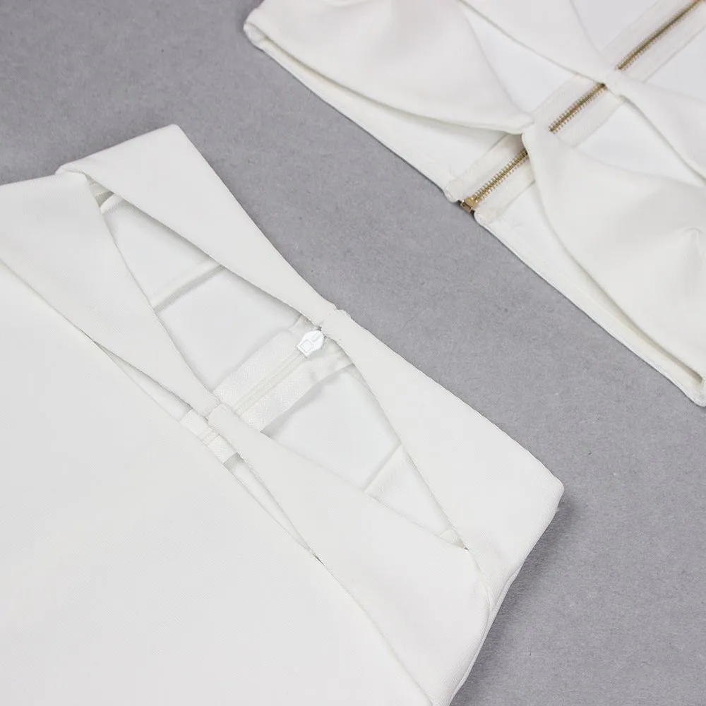Sheath Cutout Maxi Dress - White