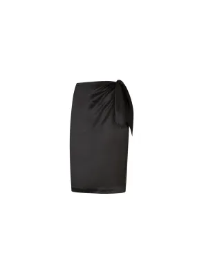 Shiny Jersey Pencil Skirt