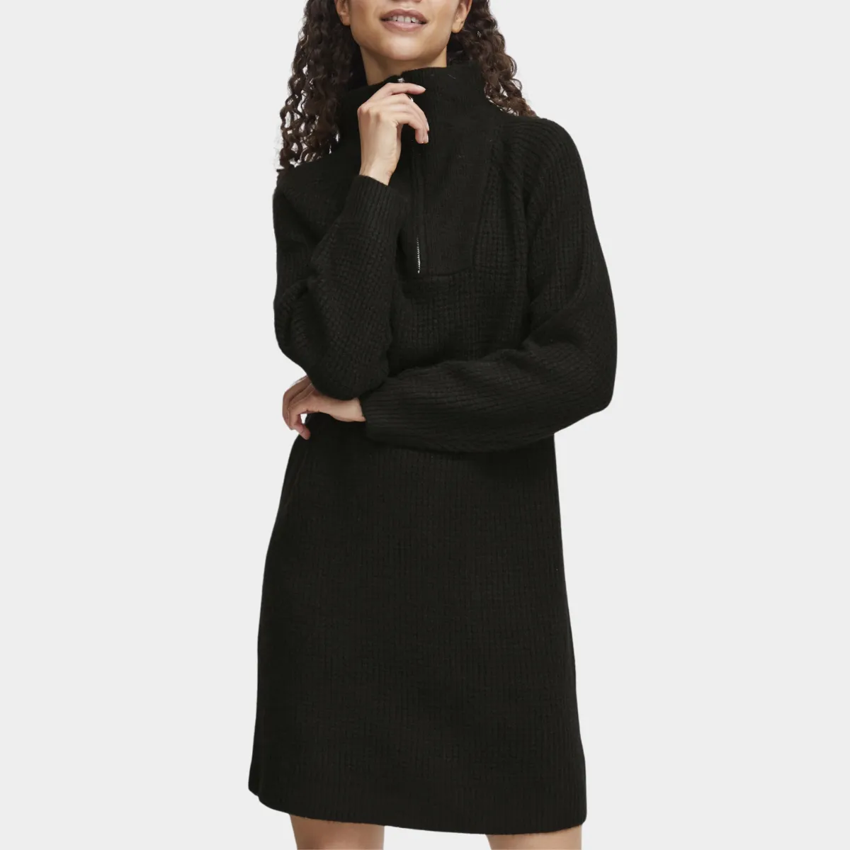 Sophisticated knitted jumper dress