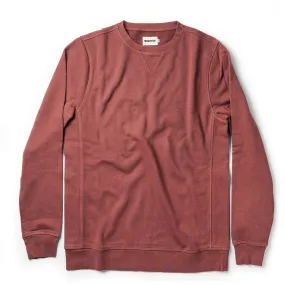 The Crewneck in Brick Red Terry