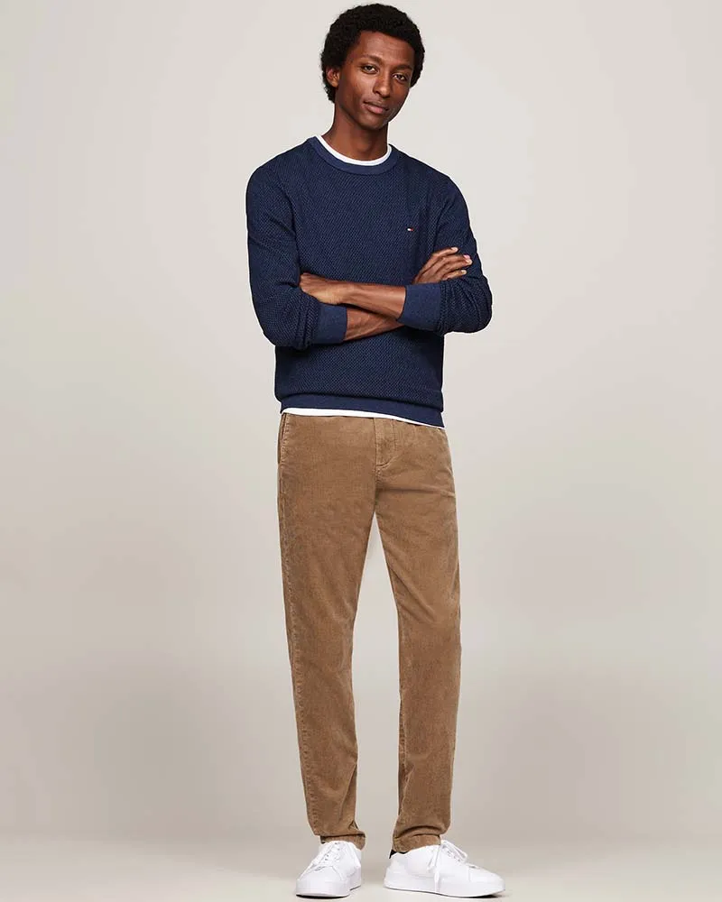 Tommy Hilfiger Pima Organic Cotton 2 Tone Crew Neck