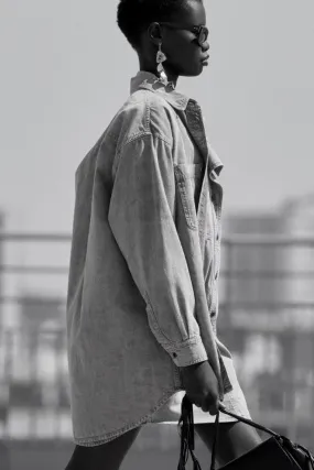 Verane Sand Oversized Shirt