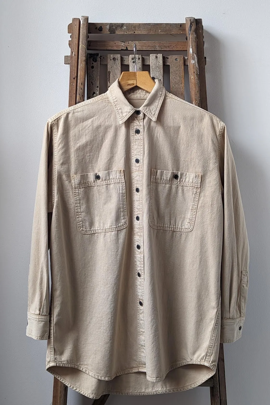 Verane Sand Oversized Shirt