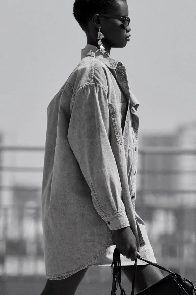 Verane Sand Oversized Shirt
