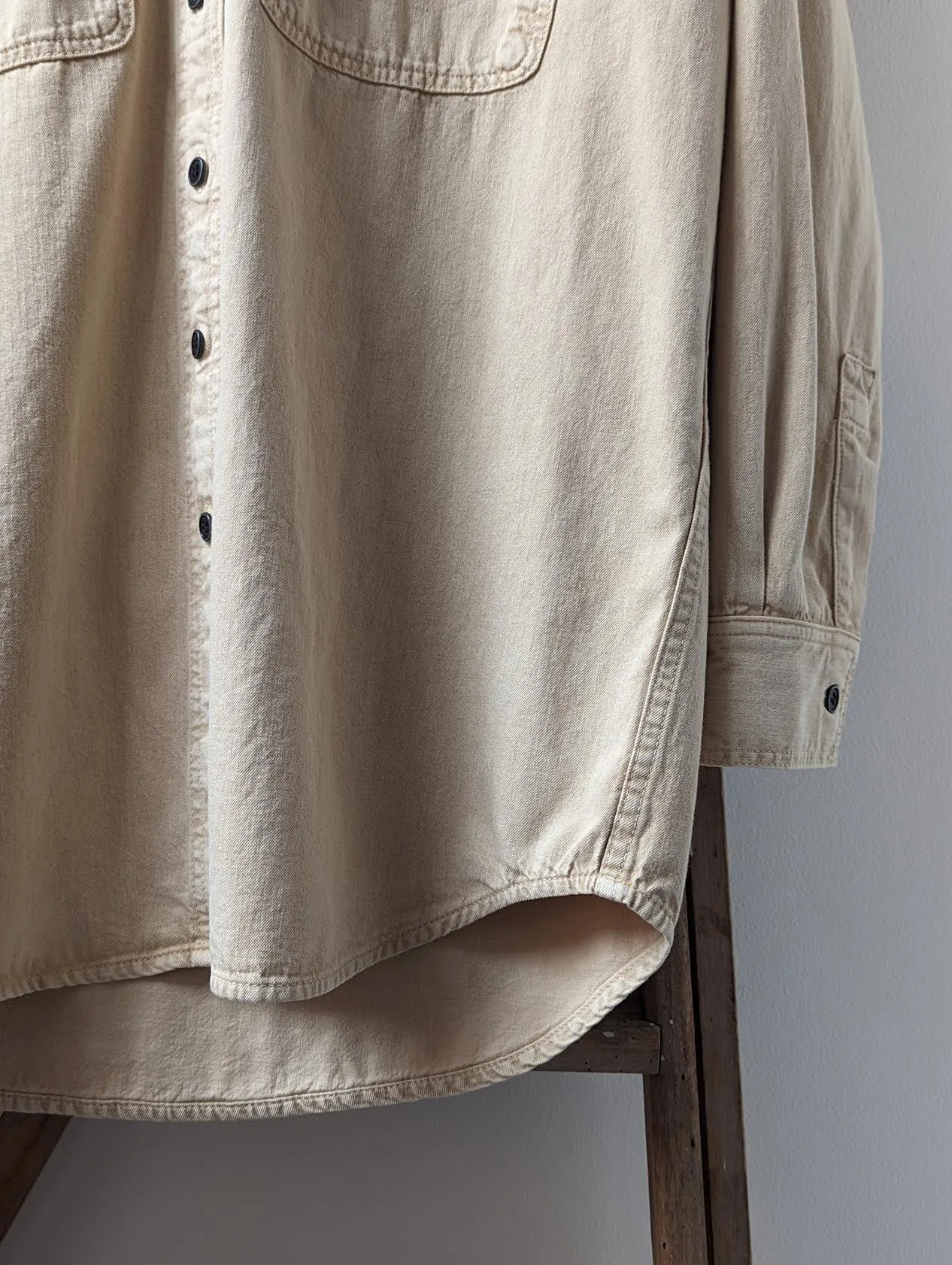Verane Sand Oversized Shirt