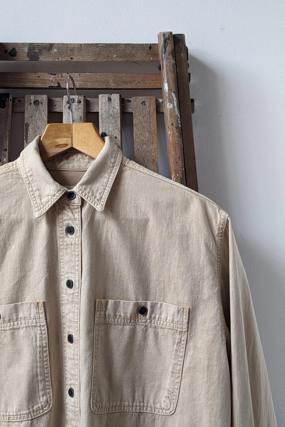 Verane Sand Oversized Shirt